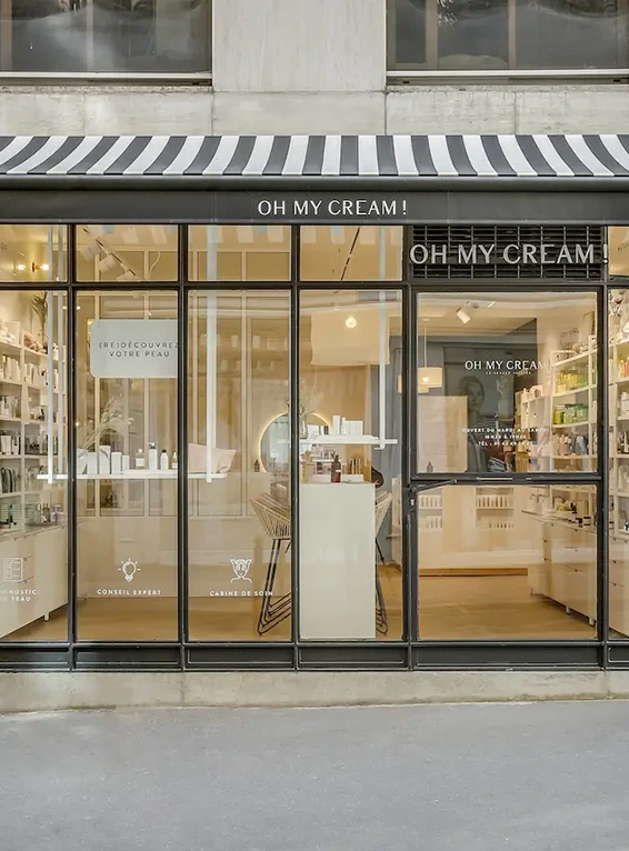 store et vitrophanie oh my cream par atelier gambetta